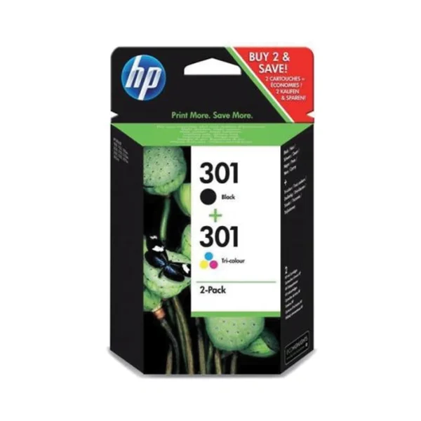 HP 301 Black & Tri-Colour Ink Cartridge Multipack (N9J72AE) - Printer ...