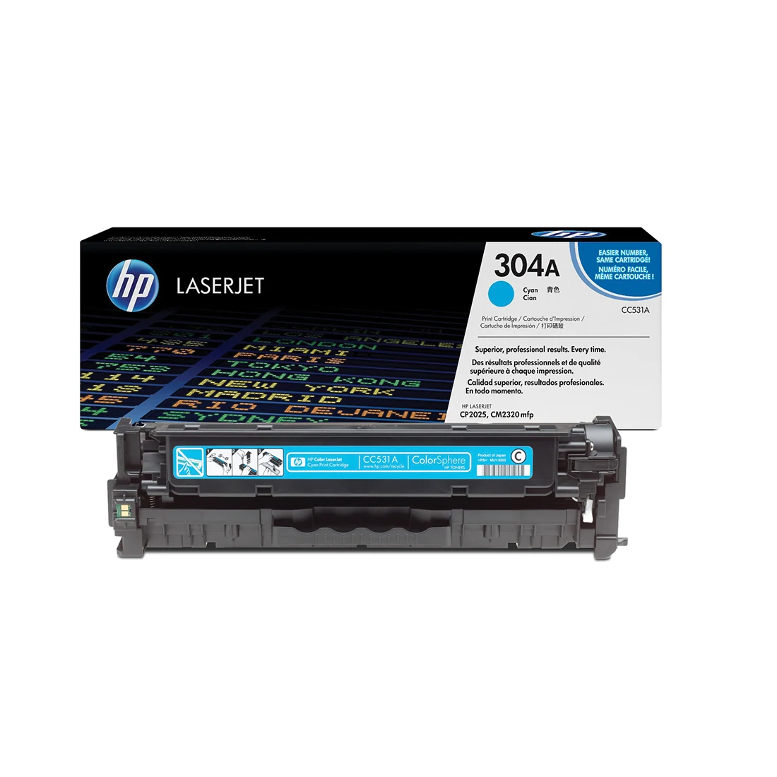 HP 304A Cyan Toner Cartridge - (CC531A)