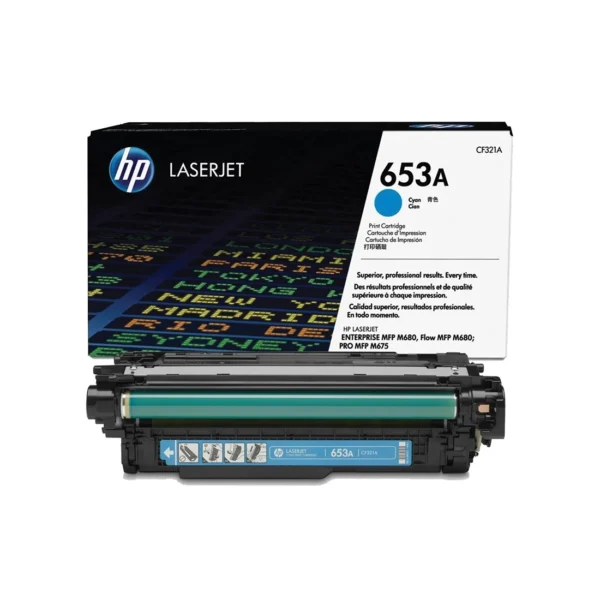 HP 653A Cyan Toner Cartridge - (CF321A) - Printer Supplies Ltd