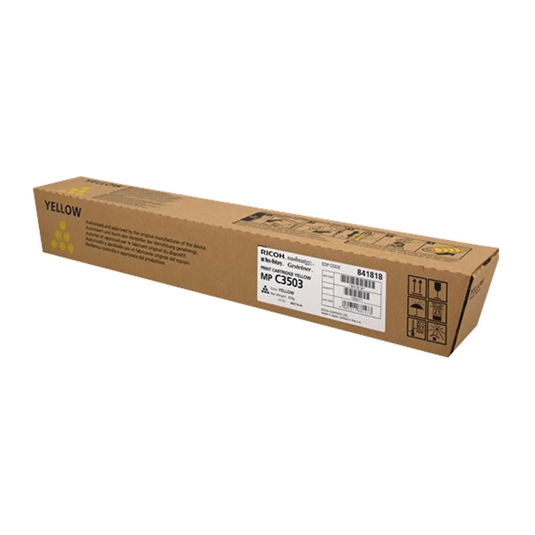 ricoh 841818 yellow toner cartridge sold by printer supplies ltd