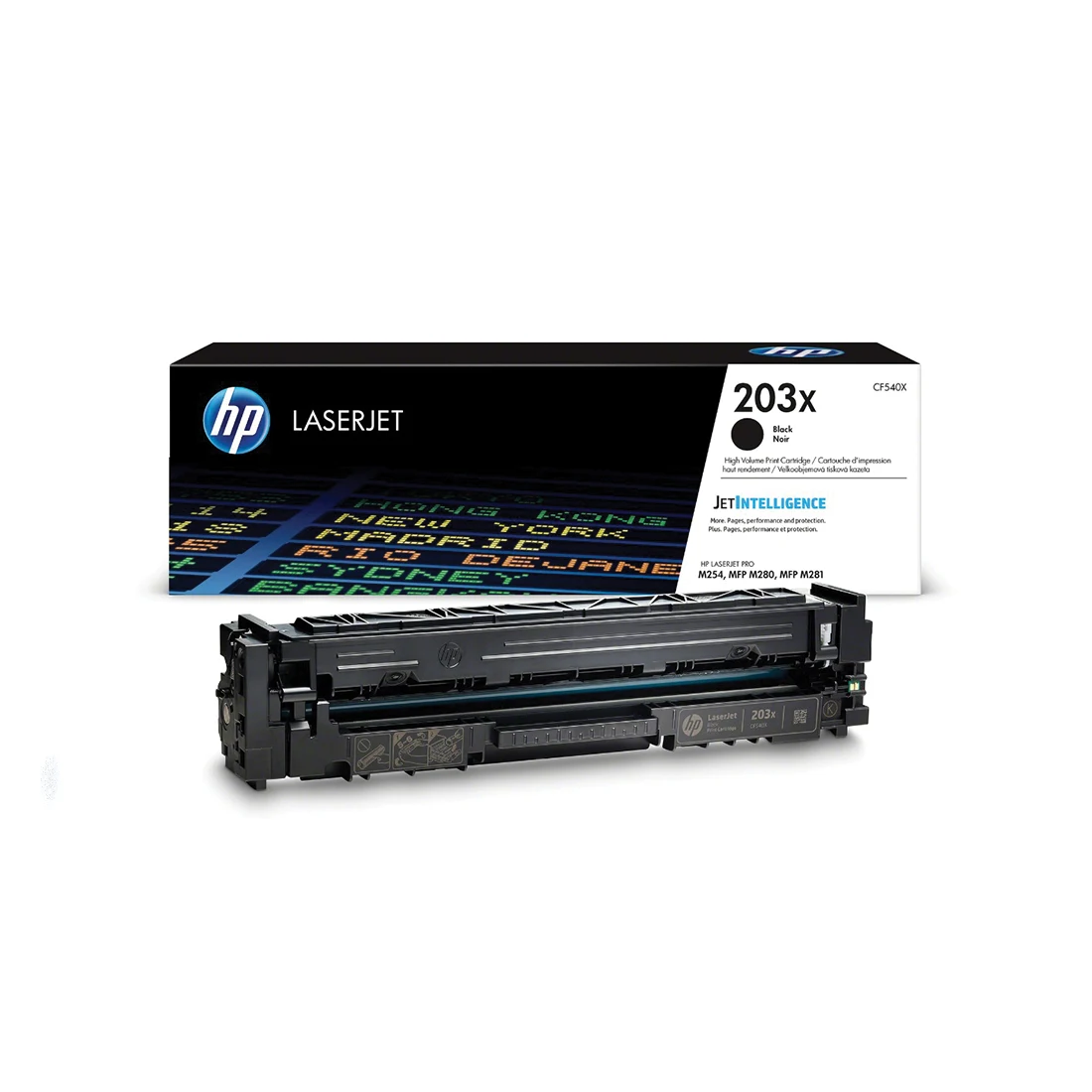 HP 203X High Capacity Black Toner Cartridge - (CF540X)