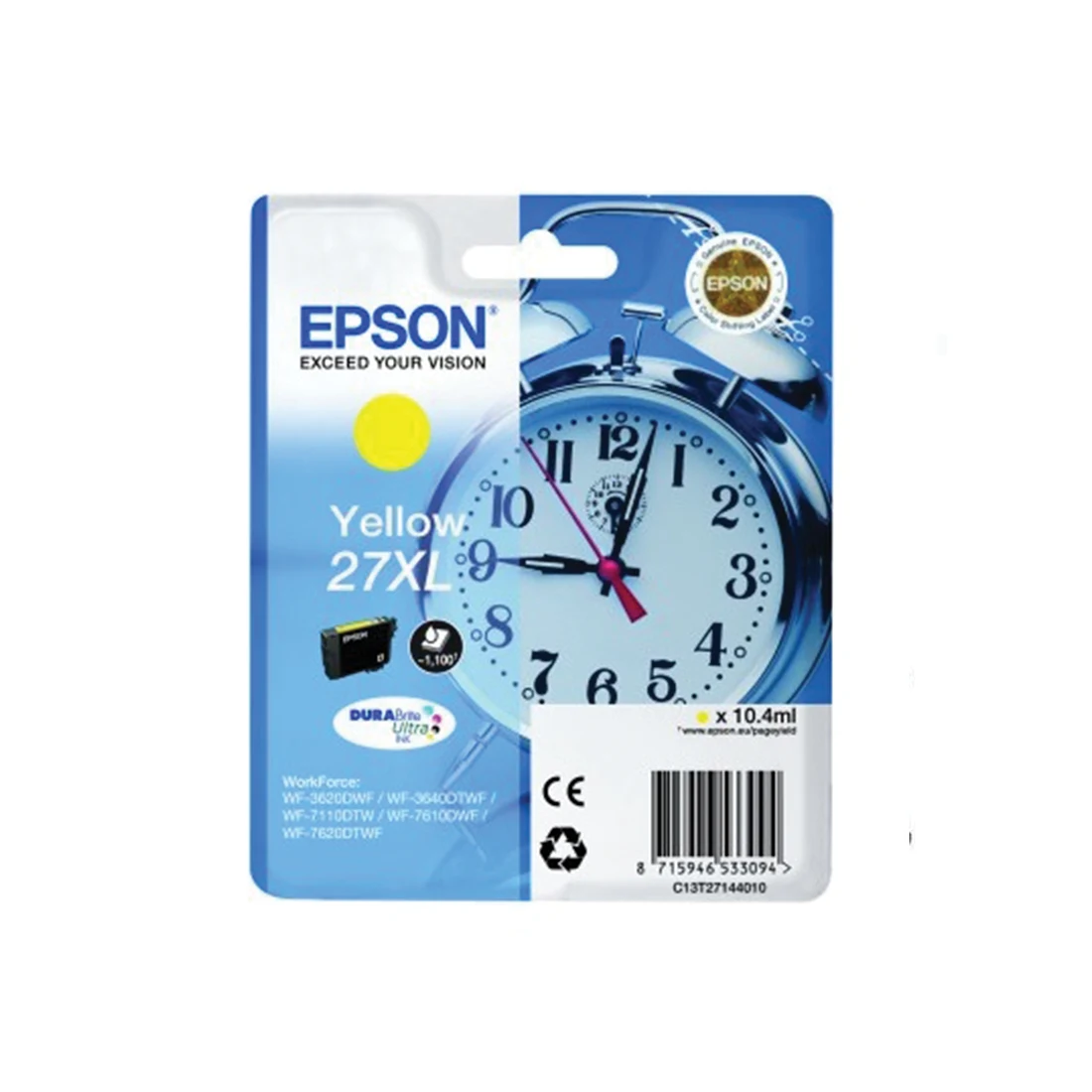 epson 27xl yellow high capacity ink cartridge sold by printer supplies ltd