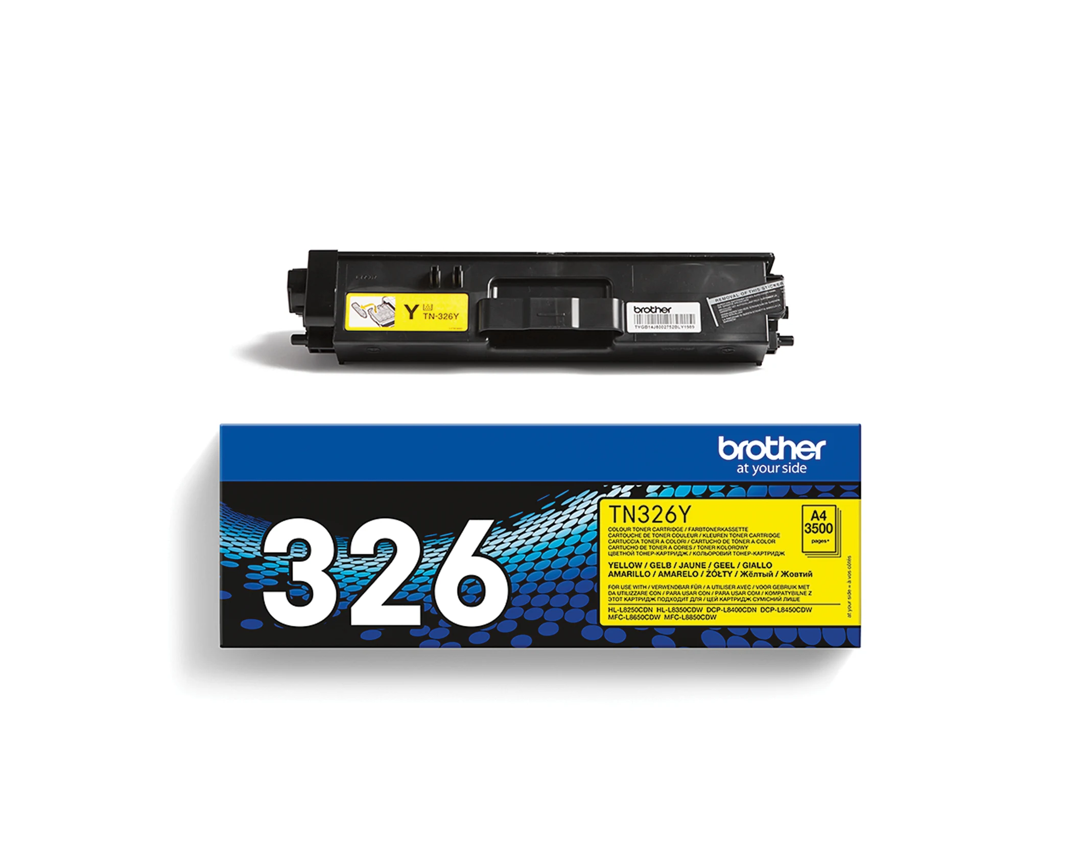 Brother tn-326y yellow toner cartridge sold by printer supplies ltd